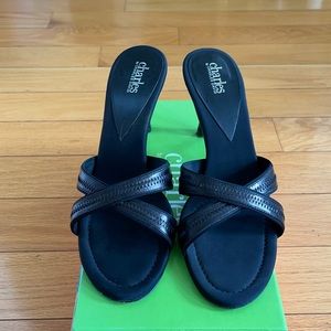 Charles by Charles David Black Stretch Sandals